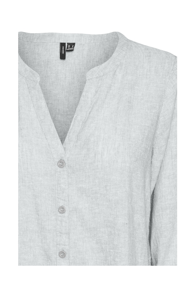 VMLINN LS V-NECK SHIRT WVN NOOS 10323030 GRAY MIST